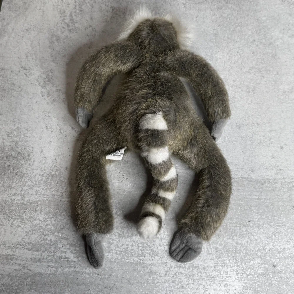 Manhattan Toy Company Vintage 1997 Lemur Monkey Long Limbs Plush 16in Brown Grey